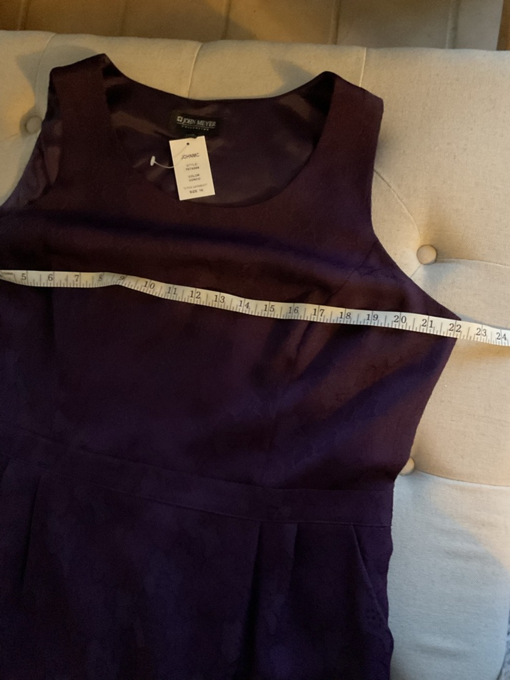 JOHN MEYER. Purple Long Coat with Gold Buttons. 2 PIEZAS SIZE 16 - Picture 15 of 15